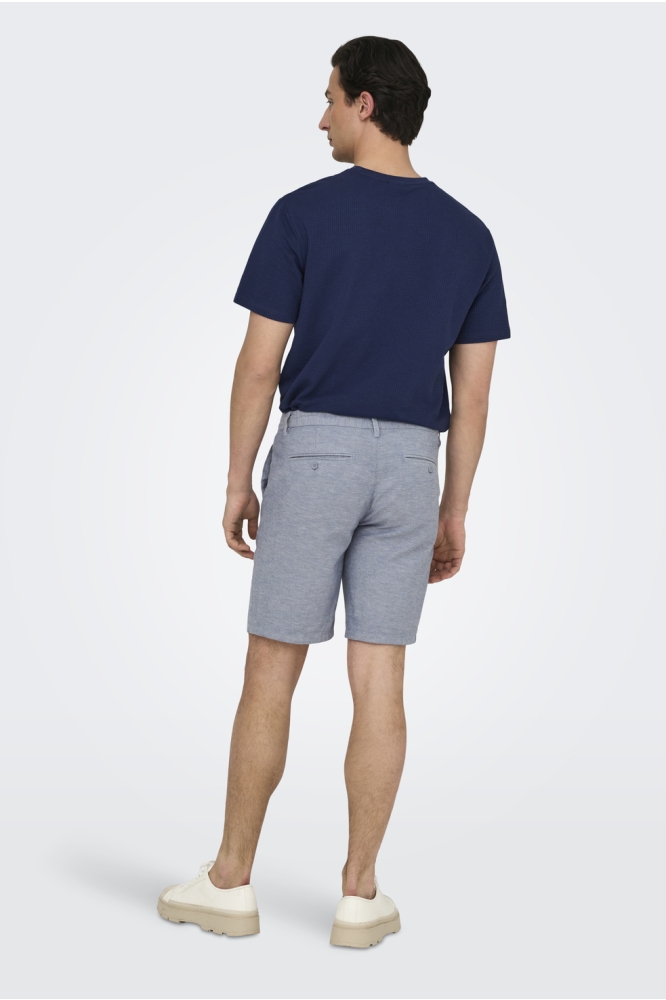ONSMARK 0011 COTTON LINEN SHORTS NO 22024940 FLINT STONE